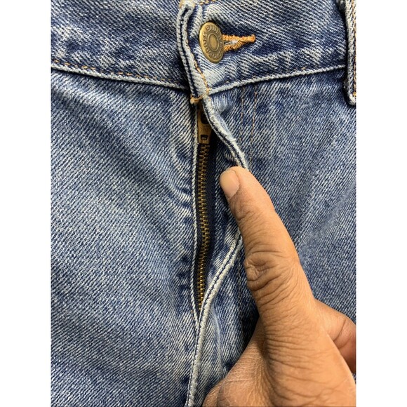 Vtg Eddie Bauer Authentic Denim Jeans Men's Relaxed Fit 36X27 Blue 100% Cotton - Picture 4 of 12